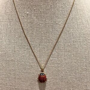 14Kt Gold Ladybug Pendant Necklace never worn N161